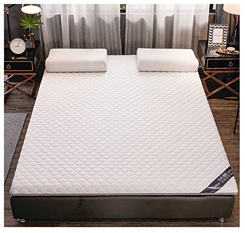 AORISSE Colchón, Colchón Antideslizante De Látex De Palma De Coco Enrollable Colchón De Tatami para Dormitorio Plegable Y Alfombrillas Colchón Futón Japonés Doble Individual,Blanco,60 * 120 cm