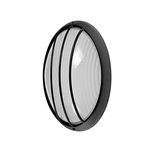 Aplique exterior oval Aquila pequeño 1xE27 negro