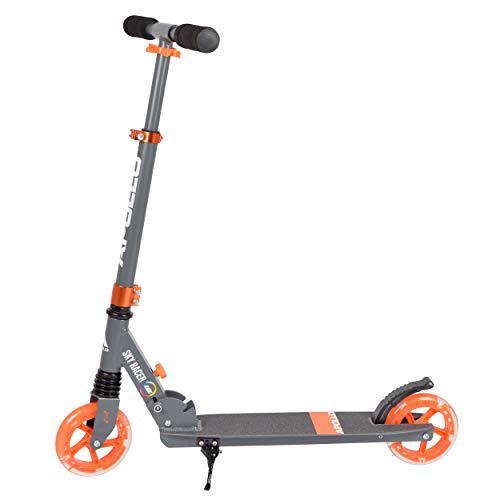 Apollo Scooter LED - Skyracer con Ruedas LED 145 mm City Scooter con suspensión, City Roller Plegable y Ajustable en Altura, Kick Scooter para niños y Adolescentes