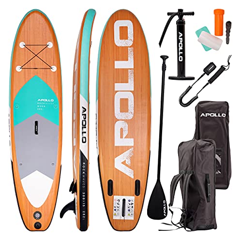 Apollo Tabla Sup – Set Completo para Sup Paddle – Tabla de Paddle Surf Hinchable con Remo, Bomba y Kit de Reparación – Tabla de Remo para Principiantes y Profesionales