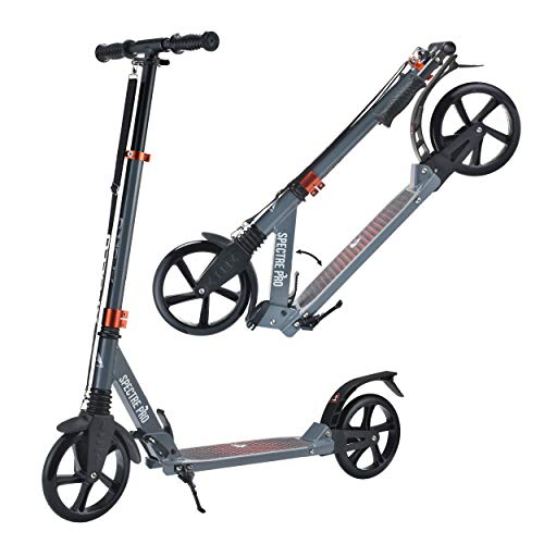 Apollo XXL Wheel Scooter 200 mm - Spectre Pro es un City Scooter de Lujo con suspensión Doble, City Roller XXL Plegable y Ajustable en Altura, Grande Kick+B3 Scooter para Adultos y niños