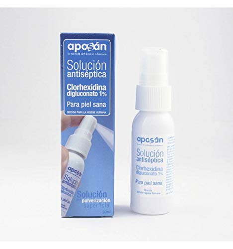 APOSAN CLORHEXIDINA DIGLUCONATO 1% SOLUCION ANTISEPTICA PIEL SANA PULVERIZADOR 30 ML