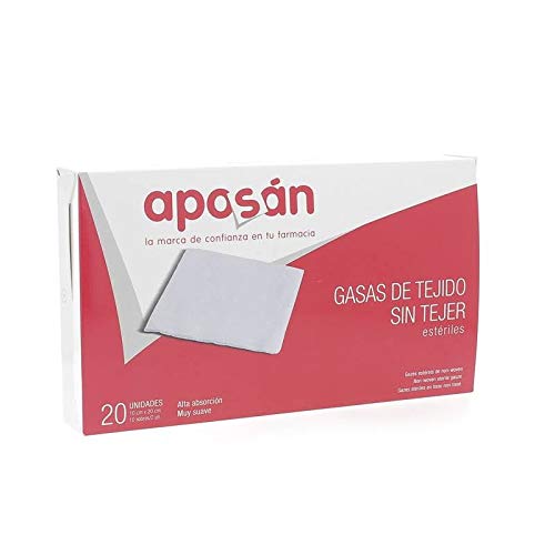 Aposán GASA ESTERIL DE TEJIDO SIN TEJER 10X20 CM 20 UNIDADES