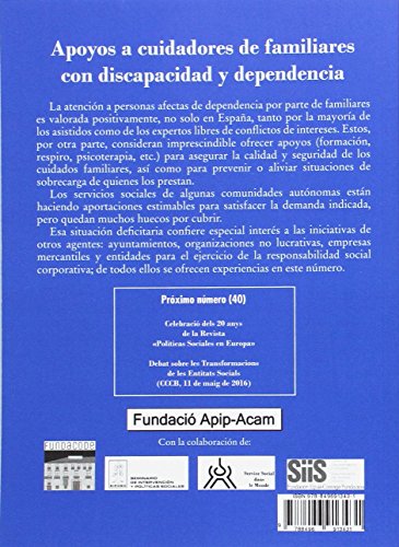 Apoyos a cuidadores de familiares con discapacidad y dependencia