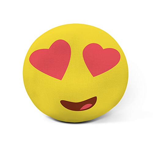 AR Regalos Cojín Emoji Personalizado con Frase (Emoji Ojos con Corazones)