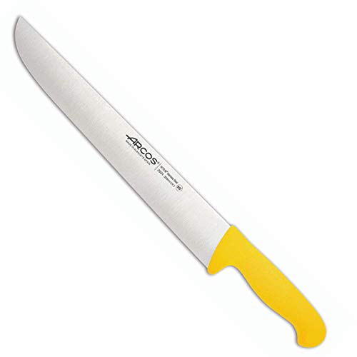 Arcos Serie 2900, Cuchillo Cocinero, Hoja de Acero Inoxidable Nitrum de 350 mm, Mango inyectado en Polipropileno Color Amarillo