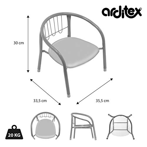 ARDITEX WD13013 Silla de Metal de 35.5x30x33.5cm de Disney-Mickey