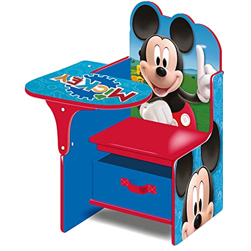 ARDITEX WD14175 Silla-Pupitre con contenedor Textil (52x60x50cm) de Madera de Disney-Mickey