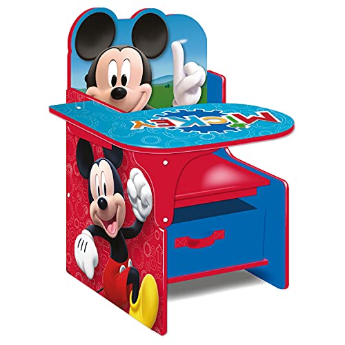 ARDITEX WD14175 Silla-Pupitre con contenedor Textil (52x60x50cm) de Madera de Disney-Mickey