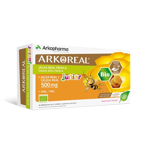 Arkopharma Arkoreal Jalea Real Junior BIO Pack 40 Ampollas, Jalea Para Niños, Tónico Y Revitalizante, Jalea Real Premium 100% Natural, Complemento Alimenticio