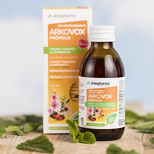 Arkopharma Arkovox Própolis Jarabe 280ML Pack x 2, Bienestar Respiratorio, Calma y Suaviza el Dolor de Garganta, Refuerza las Defensas, Con Extractos de Plantas y Equinácea