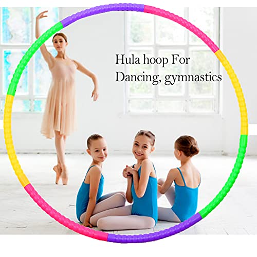 Aros de Hula para niños, Todos Hacen Multicolor Niños pequeños Hula Hoop Desmontable Deportes Niños y niñas para Danza/Gimnasio/Fitness