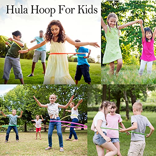 Aros de Hula para niños, Todos Hacen Multicolor Niños pequeños Hula Hoop Desmontable Deportes Niños y niñas para Danza/Gimnasio/Fitness