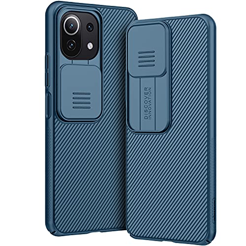 AROYI Funda Compatible con Xiaomi Mi 11 Lite 5G / 4G y Xiaomi 11 Lite 5G NE (6,55 Pulgadas), Tapa Deslizante para la cámara Funda - Azul