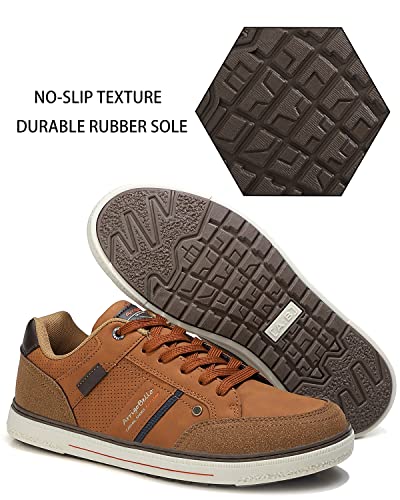 ARRIGO BELLO Hombre Zapatos Vestir Casual Zapatillas Deportivas Transpirables Sneaker Caminar Correr Cómodo Casuales Moda Negocio Talla 41-46(W Marrón, Numeric_44)