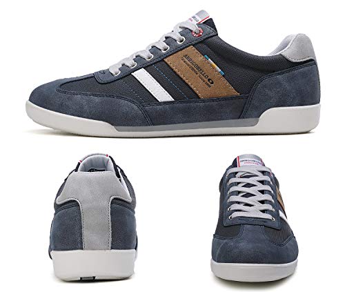 ARRIGO BELLO Zapatos Hombre Vestir Casual Zapatillas Deportivas Running Sneakers Corriendo Transpirable Tamaño 40-46 (46 EU, F Azul Claro)