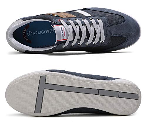 ARRIGO BELLO Zapatos Hombre Vestir Casual Zapatillas Deportivas Running Sneakers Corriendo Transpirable Tamaño 40-46 (46 EU, F Azul Claro)