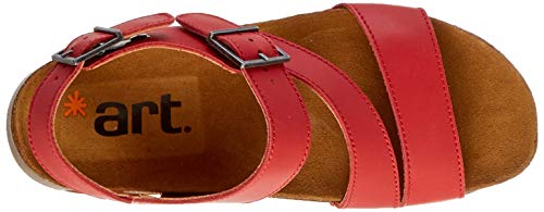 Art I Breathe, Sandalias con Punta Abierta Mujer, Rojo (Red Red), 38 EU