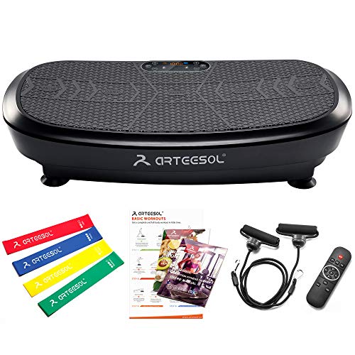 arteesol 3D Plataforma Vibratoria, Plataforma Vibratoria para Adelgazar, Motor Dual, Alta Velocidad, Bluetooth, para Quemar Calorías, Dar Forma a Los Músculos, Mejorar la Circulación Sanguínea