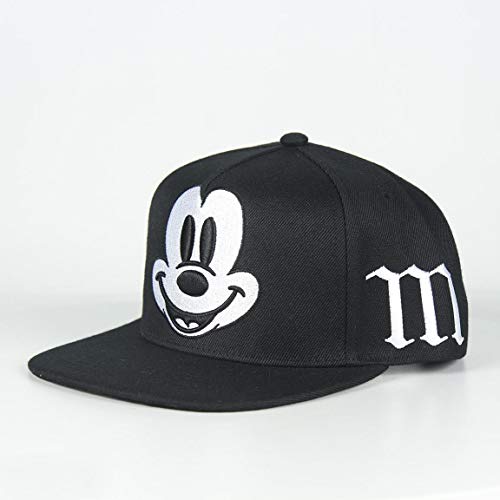 Artesania Cerda Gorra Visera Plana Mickey Black, Negro (Negro Negro), M (Tamaño del Fabricante:59) para Niños