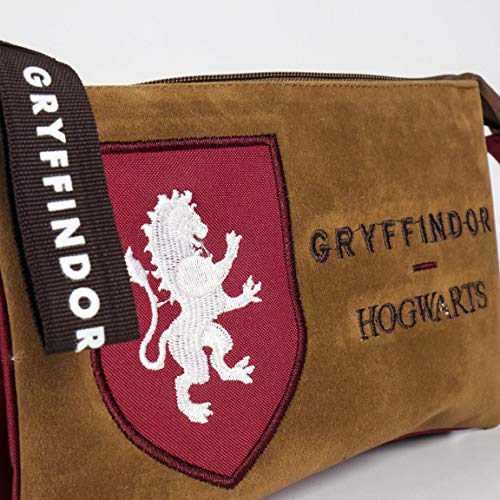 Artesania Cerda Harry Potter Gryffindor, Estuche/Portatodo Plano 3 Compartimentos, 22 cm, Rojo