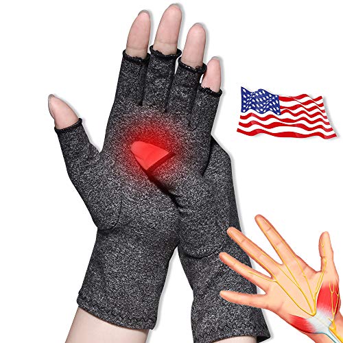 Arthritis Gloves, Guantes Anti Artritis, para aliviar la osteoartritis reumatoide y el dolor del túnel carpiano, Guantes de Compresión para Mecanografía Informática y Trabajo Diario. (Grande)