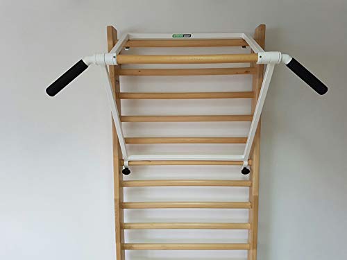 ARTIMEX Barra de tracción Plegable con extensión, para espaldera - utilizadas en hogares, gimnasios o centros de Fitness para Entrenamiento y Fitness, código 260 (Blanco)