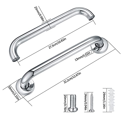 Asa de Seguridad para Baño, Asidero Ducha Acero Inoxidable, Manija de Ducha, Barra de Agarre, Agarrador Seguridad Ducha para Discapacitados, Niños y Personas Mayores