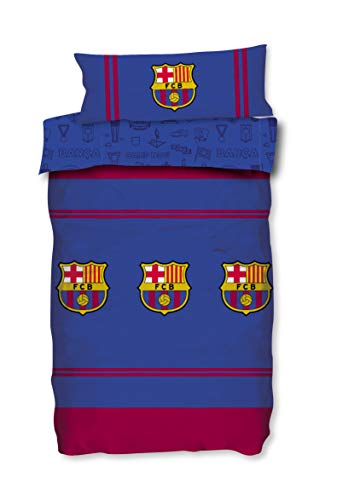 Asditex Futbol Club Barcelona FCB Funda Nórdica 2 Piezas Temporada 2019/2020 (Funda Nórdica y Funda de Almohada) (105 cm)