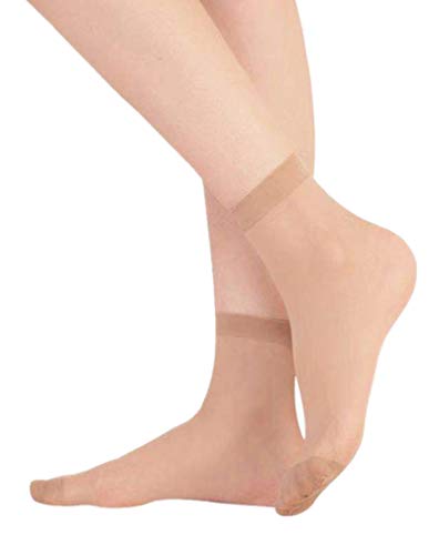 ASGRADO Medias (20 Pares) Cortas Finos de Mujer 20D (Beige)