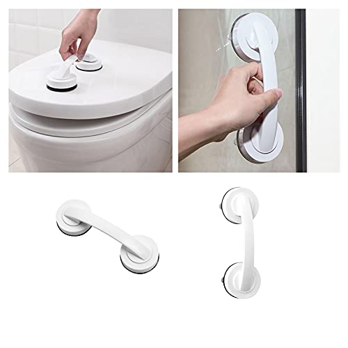 Asidero con Ventosas Mango de Bañera Mango Antideslizante Portátil Pasamanos de Baño Mango de Baño de Plástico Mango de Seguridad para Bañera para Cuarto de Ducha Mueble Puerta de Cristal Ventana