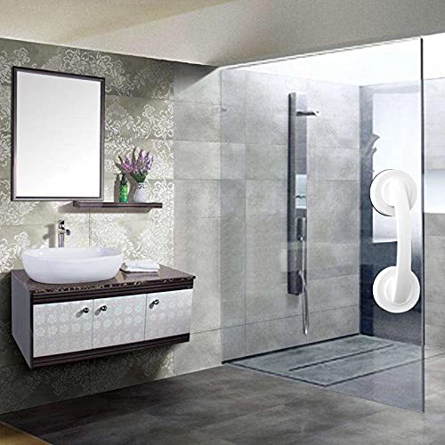 Asidero con Ventosas Mango de Bañera Mango Antideslizante Portátil Pasamanos de Baño Mango de Baño de Plástico Mango de Seguridad para Bañera para Cuarto de Ducha Mueble Puerta de Cristal Ventana