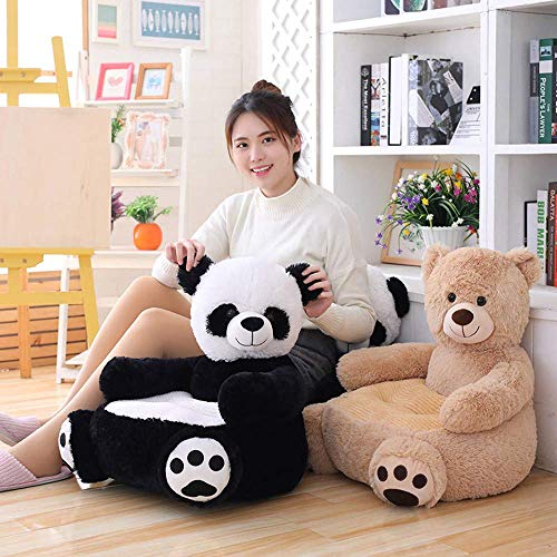 Asiento de Sofá de Felpa para Niños Silla para Niños Sillón Confort Asiento de sofá Animal（Panda）