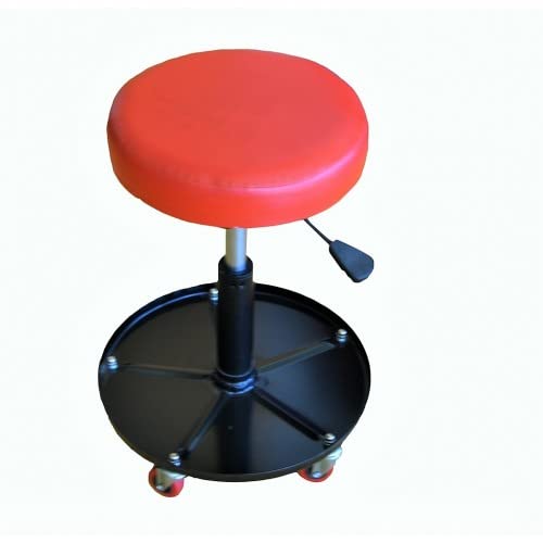 ASIENTO TABURETE NIVELABLE PARA TALLER MECANICO CON 5 RUEDAS 360 GRADOS