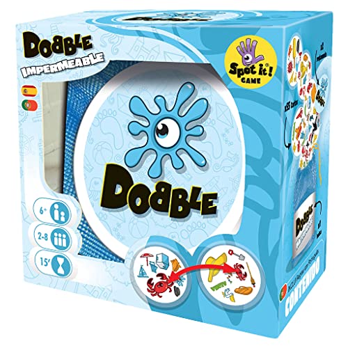 Asmodee - Dobble Waterproof, Juego de cartas impermeable (ADE0ASDO007)