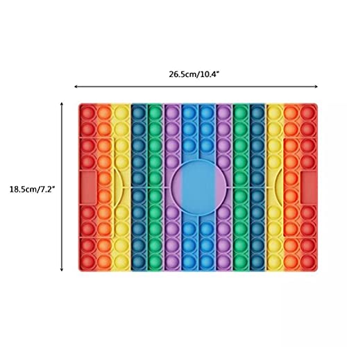 Asotagi Juguete sensorial de la burbuja del juguete, tablero del ajedrez de la burbuja del empuje, juguetes sensoriales del silicón para los niños y los adultos