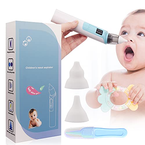 Aspirador Nasal Bebe Electrico Aspirador Nasal Bebes Impiador de Poros de Puntos negros Portátil Recargable con 6 Niveles de Succión 2 Tamaños de Cabezal de Silicona