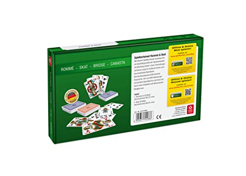 ASS Altenburger 22570188 - Caja de Cartas, Imagen Francesa, en Caja ecológica para Rommé, Skat, Bridge, Canasta