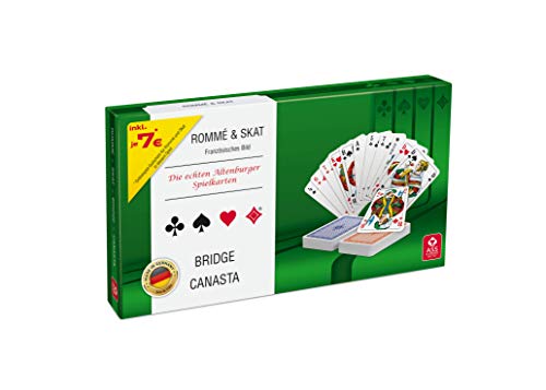 ASS Altenburger 22570188 - Caja de Cartas, Imagen Francesa, en Caja ecológica para Rommé, Skat, Bridge, Canasta