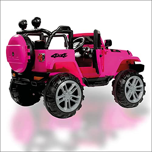 ATAA Bigfoot 4X4 - Rosa - Coche eléctrico para niños a batería Bigfoot con 4 potentes Motores de 12v y 35 wattios Cada uno.