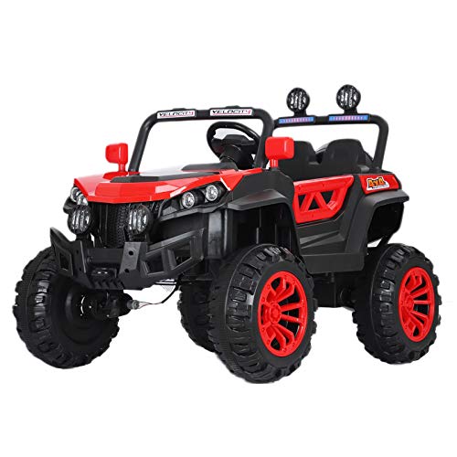 ATAA Buggy Rodeo 4x4 - Rojo - Coche eléctrico para niños con conducción remota Dimensiones 126x86x81cm batería 12v y Dos Asientos