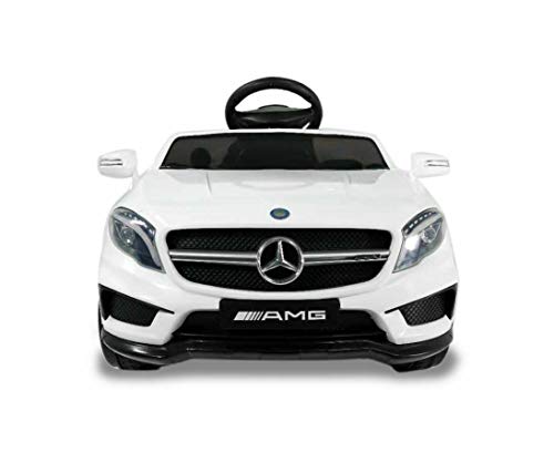 ATAA Mercedes GLA Coche eléctrico para niños batería 12v con Mando para Padres- Blanco