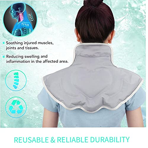 AtheMeet Paquete de Hielo para el Hombro Gran Reutilizable, Flexible y de Larga duración de Las Lesiones del Manguito del rotador, la Bursitis y la hinchazón del Cuello en frío.