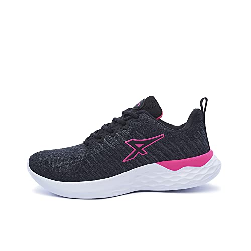 ATHIX Compaction Flexy - Zapatillas de Correr para Mujer, Negro (Negro/Rosado), 38 EU - Zapatillas cómodas y Transpirables