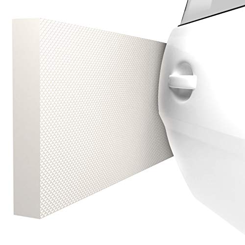 ATHLON TOOLS 4x MaxProtect Protectores de pared autoadhesivos para garaje, protección contra impactos (40 x 20 x 2cm, cada uno) (Blanco)