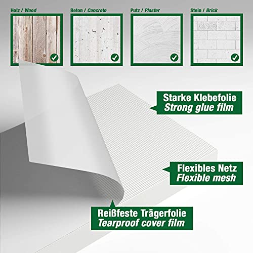 ATHLON TOOLS 4x MaxProtect Protectores de pared autoadhesivos para garaje, protección contra impactos (40 x 20 x 2cm, cada uno) (Blanco)