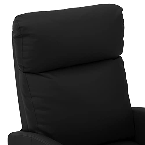 Atlojoys Sillón eléctrico reclinable de Piel, Levantapersonas, Sillón Relax, Sillón con Sistema de reclinado Manual, Butaca Sillón, sintética Negra