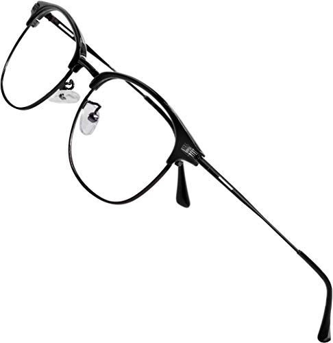 ATTCL Gafas unisex con Armazón metal para Protección contra Luz Azul, Anti Fatiga por Deslumbramiento 5054 Negro-TODAS