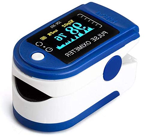 AUA Pulsioxímetro Oxímetro de Dedo Medidor Digital Profesional Portátil Oxímetro de Pulso con SPO2 oxígeno en la Sangre y Monitor de Ritmo cardíaco Adecuado para el Hogar, Fitness y Deportes Extremos