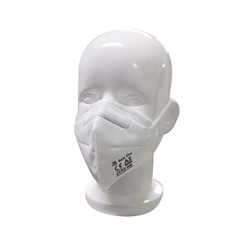 AUPROTEC 10 mascarillas FFP2, tamaño mini, XS, protección respiratoria EU CE 0370, certificado EN149:2001 + A1:2009, 4 capas, con forro interior